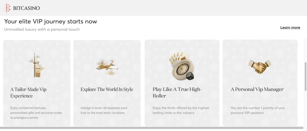 Bitcasino.io VIP Program Perks