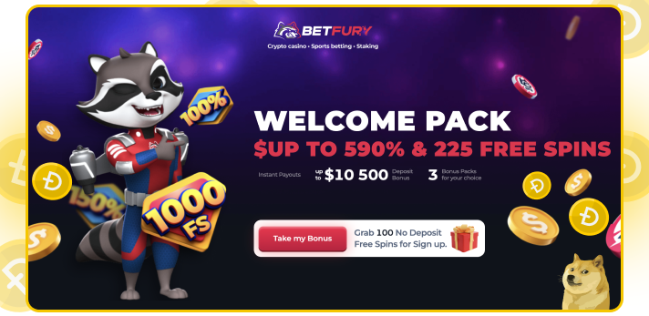 Welcome Bonus at Betfury Casino with Dogecoin Cryptocurrency