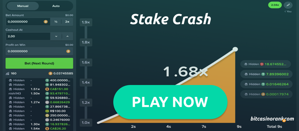 Crash Stake gameplay