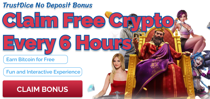 TrustDice Casino Claim Free Crypto Every 6 Hours